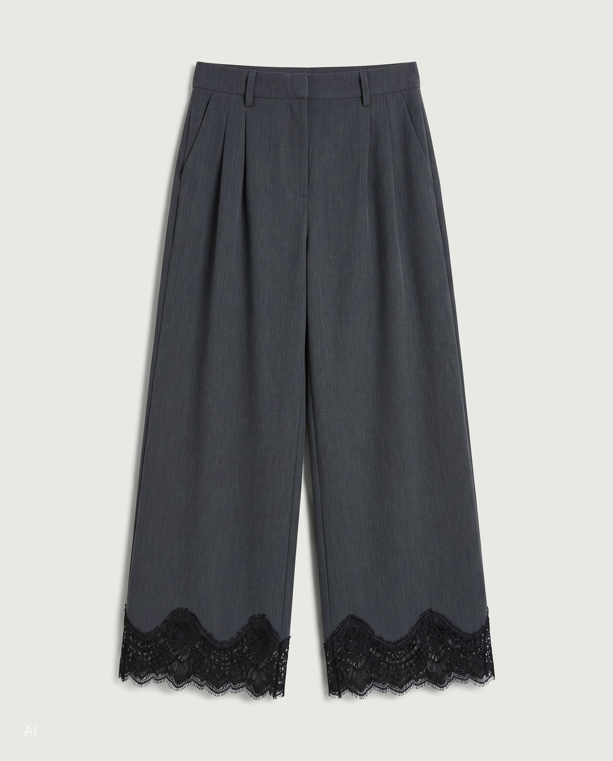 NORR Nina lace pants Bukser Grey melange
