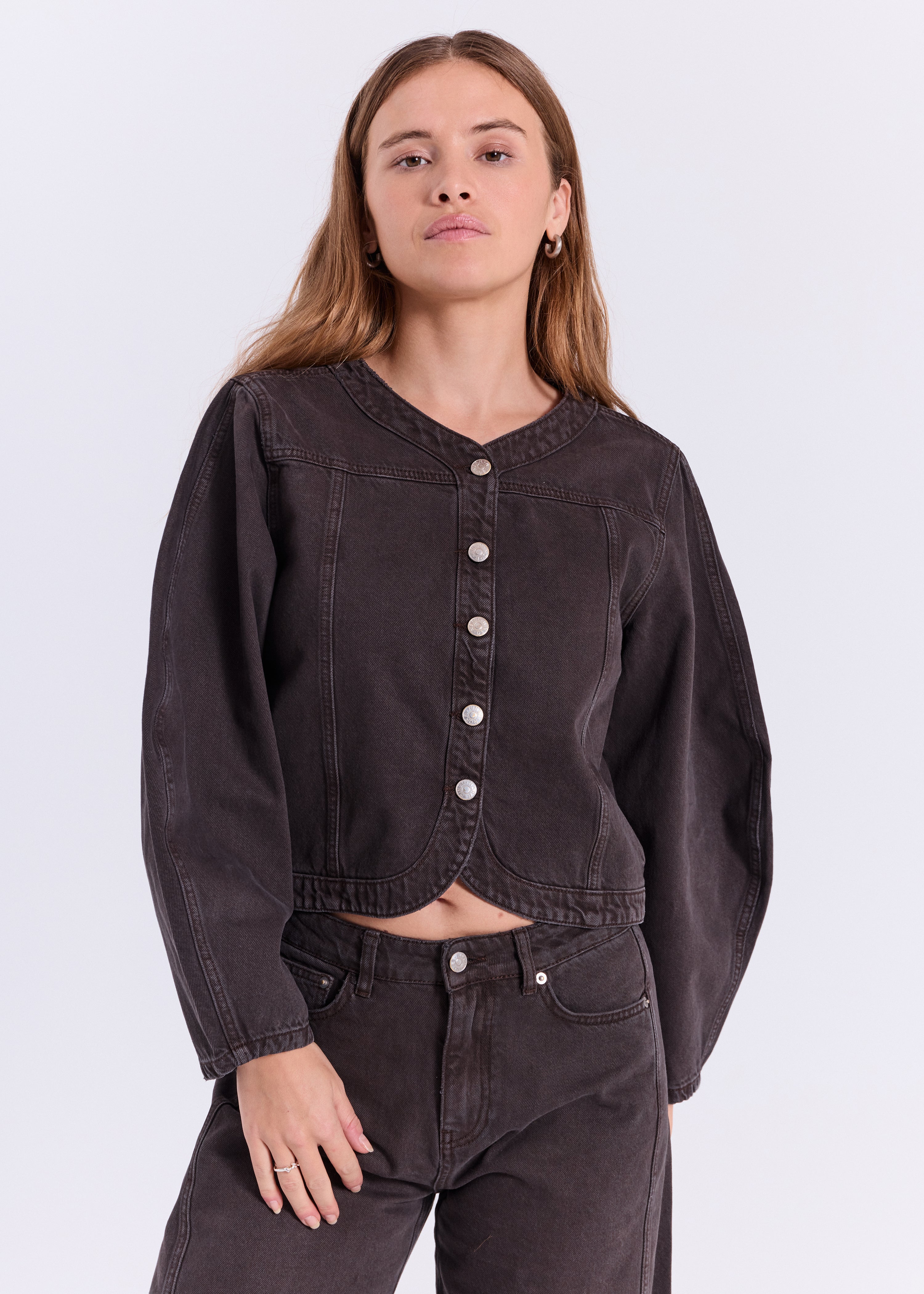 NORR Ninni LS shirt Skjorter Brown washed