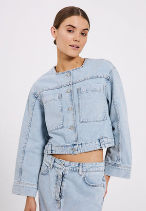 NORR Ninni denim jacket Jakker Blue light wash