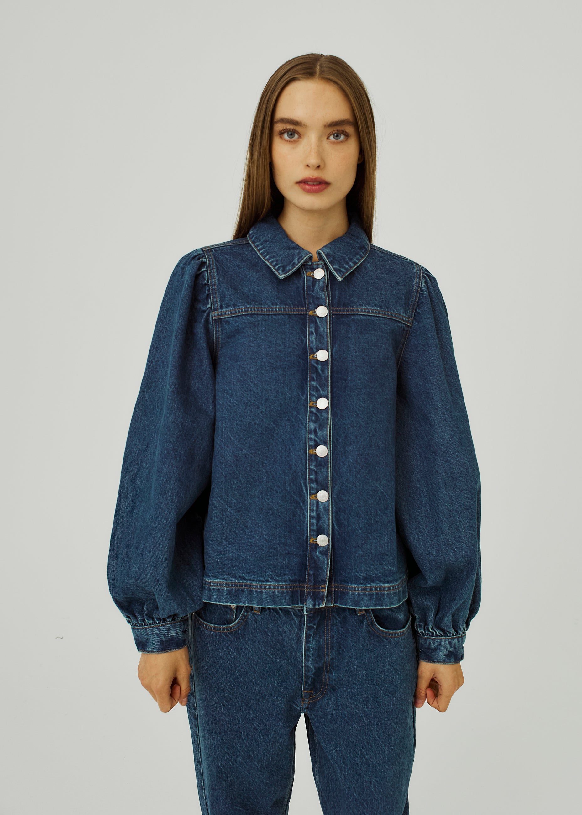 NORR Ninni denim shirt Shirts Medium blue denim