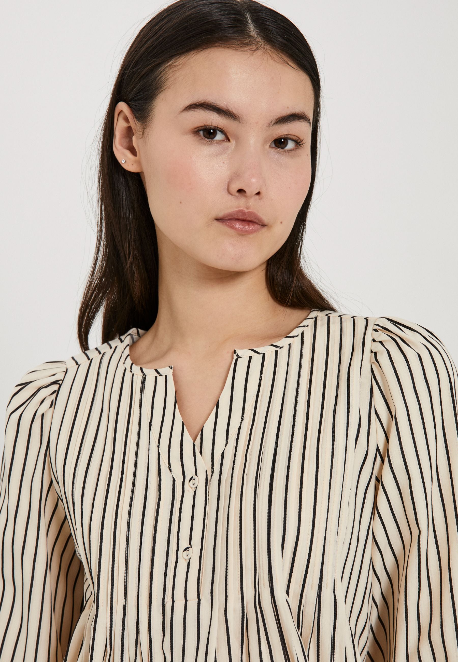 NORR Opal stripe top Tops Black stripe