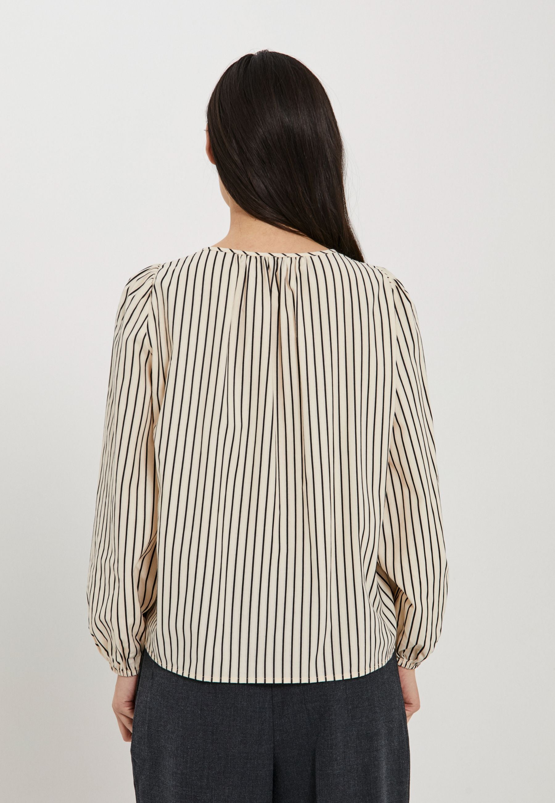 NORR Opal stripe top Tops Black stripe