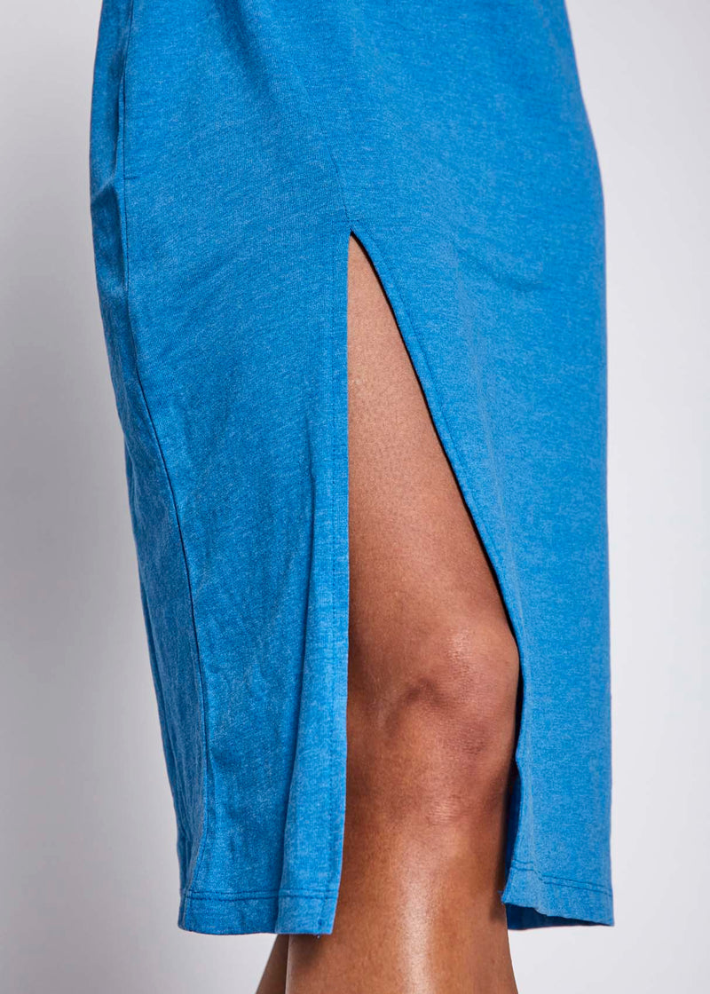 Payton slit dress - Strong blue