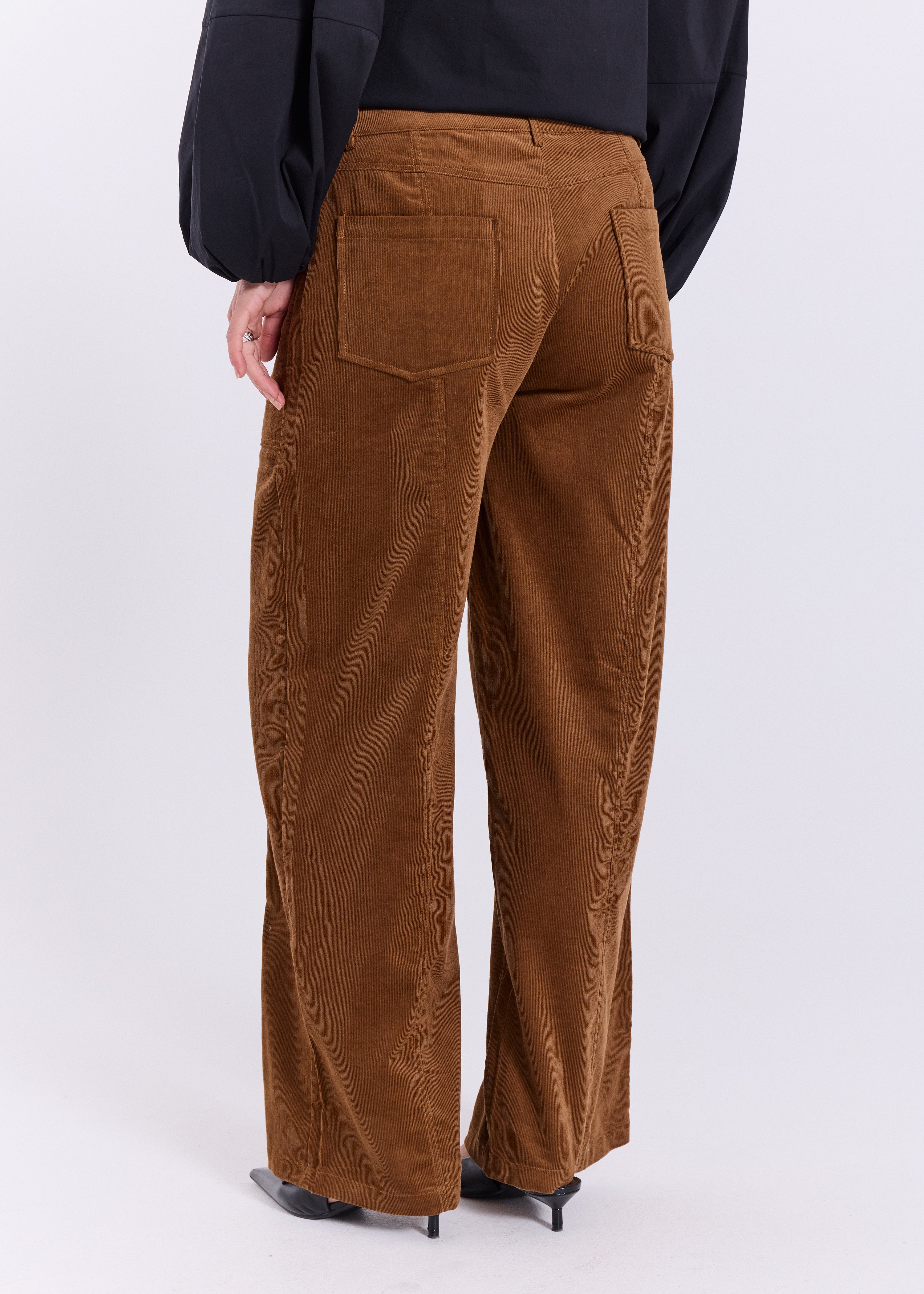 NORR Rina loose fit pants Bukser Caramel brown