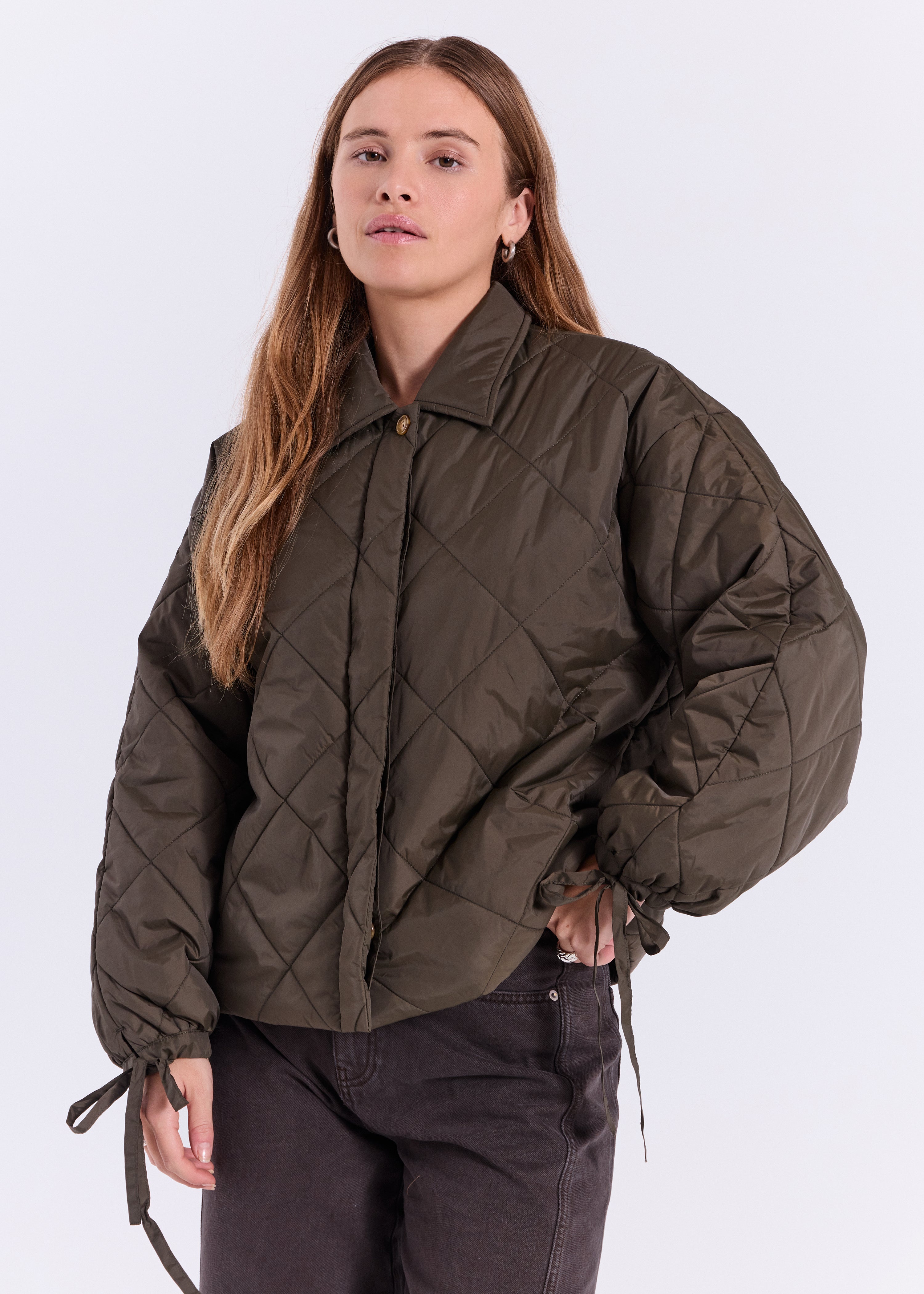NORR Robyn quilt jacket Jakker Dark green