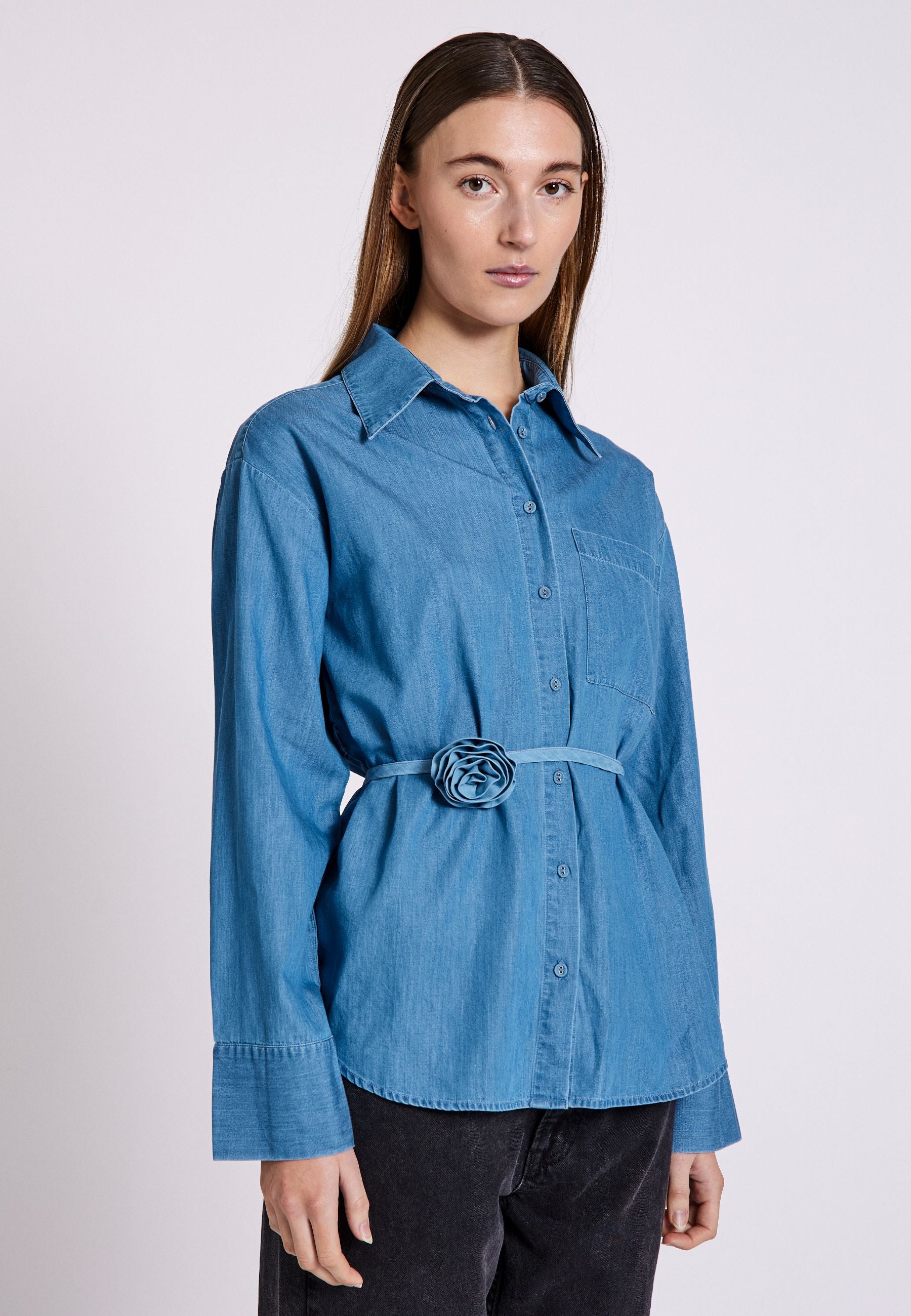 NORR Rosa Mona shirt Shirts Medium blue denim