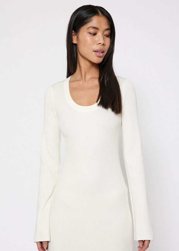 NORR Sherry flared knit dress Dresses Off-white
