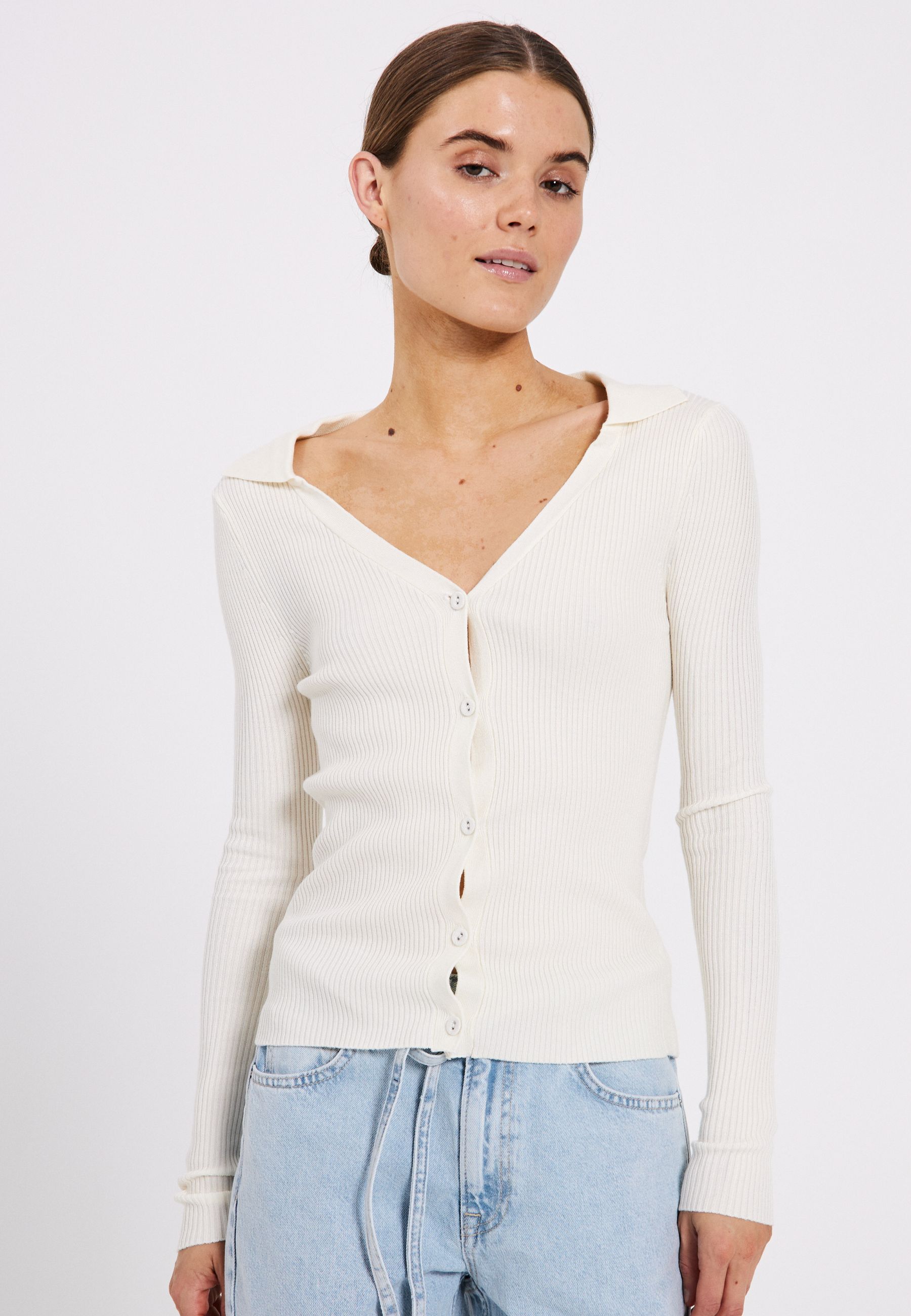 NORR Sherry knit cardigan Cardigans Off-white