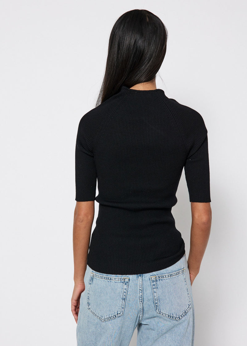 NORR Sherry knit tee T-shirts Black01