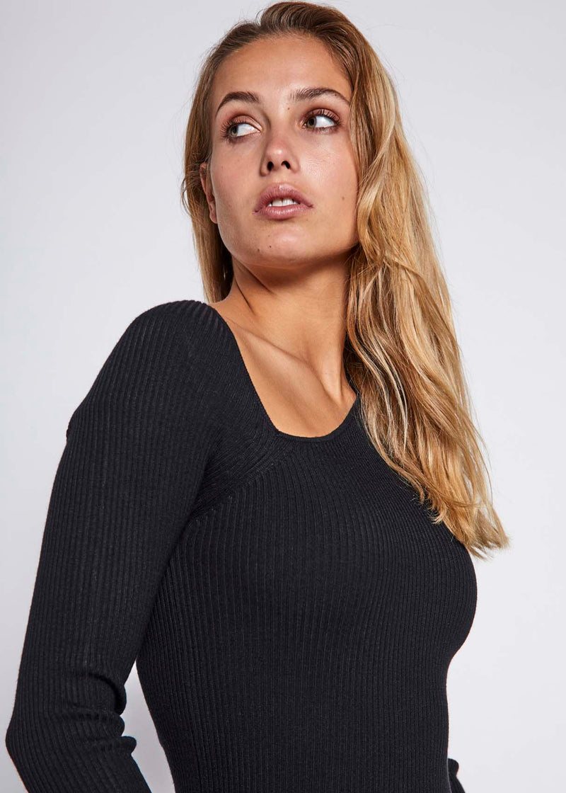 NORR Sherry knit top Tops Black