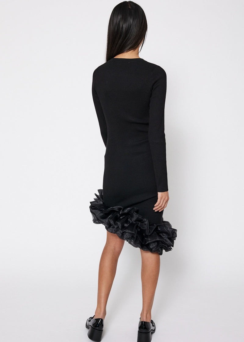 NORR Sherry organza knit dress Dresses Black