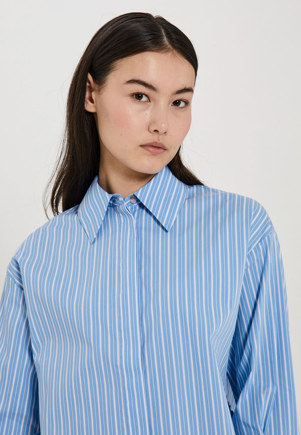 NORR Sima shirt Shirts Blue comb