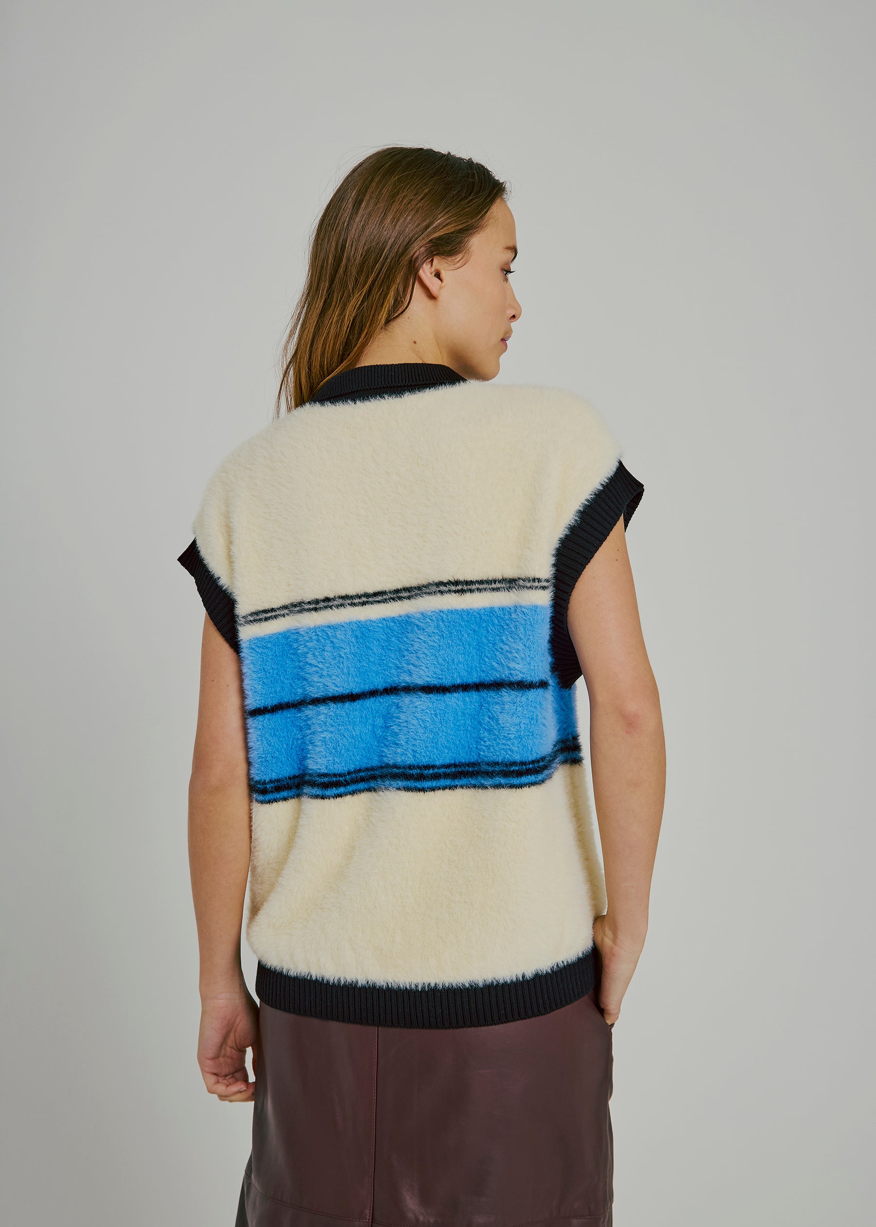 NORR Sky knit waistcoat Strik Black / Blue
