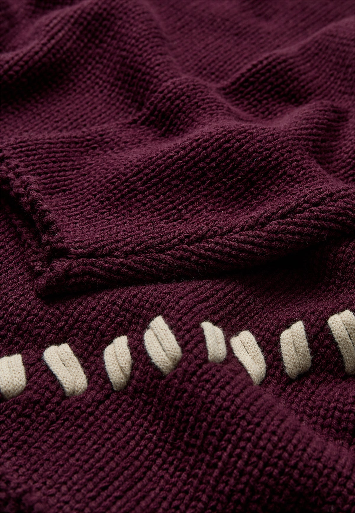 NORR Strings knit top Strik Deep Cherry
