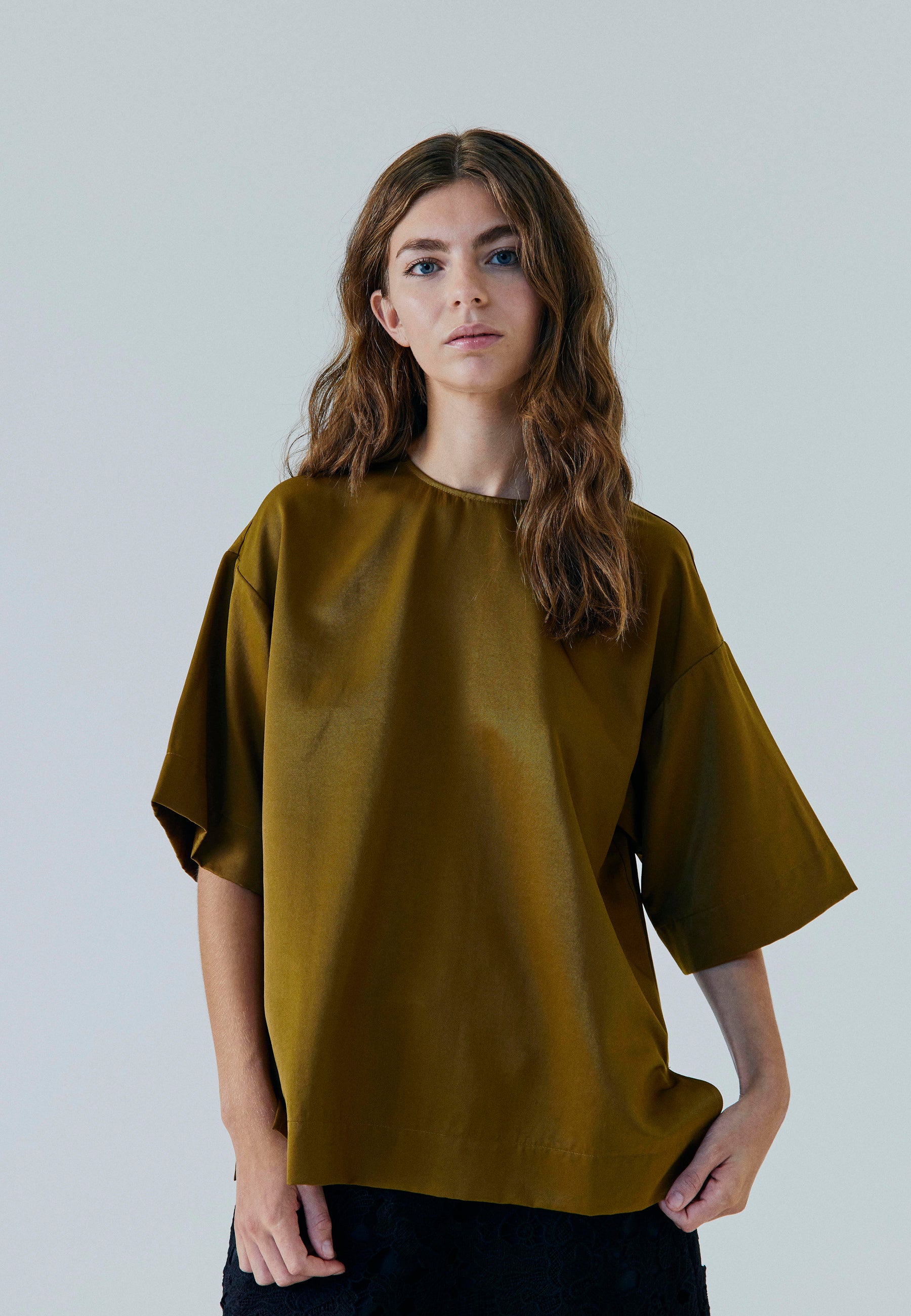 NORR Talua oversized top Toppe Caramel brown