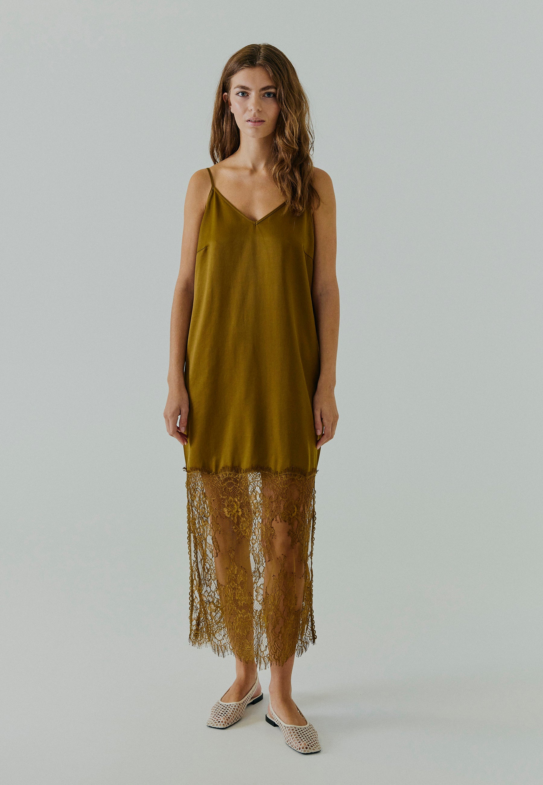 NORR Talua slip dress Kjoler Caramel brown