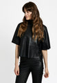 Tar leather shirt - Black