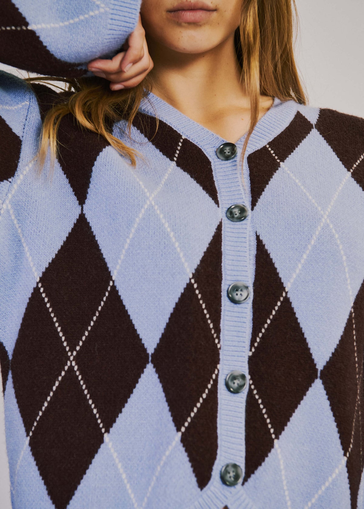 NORR Tea knit cardigan Strik Purple blue