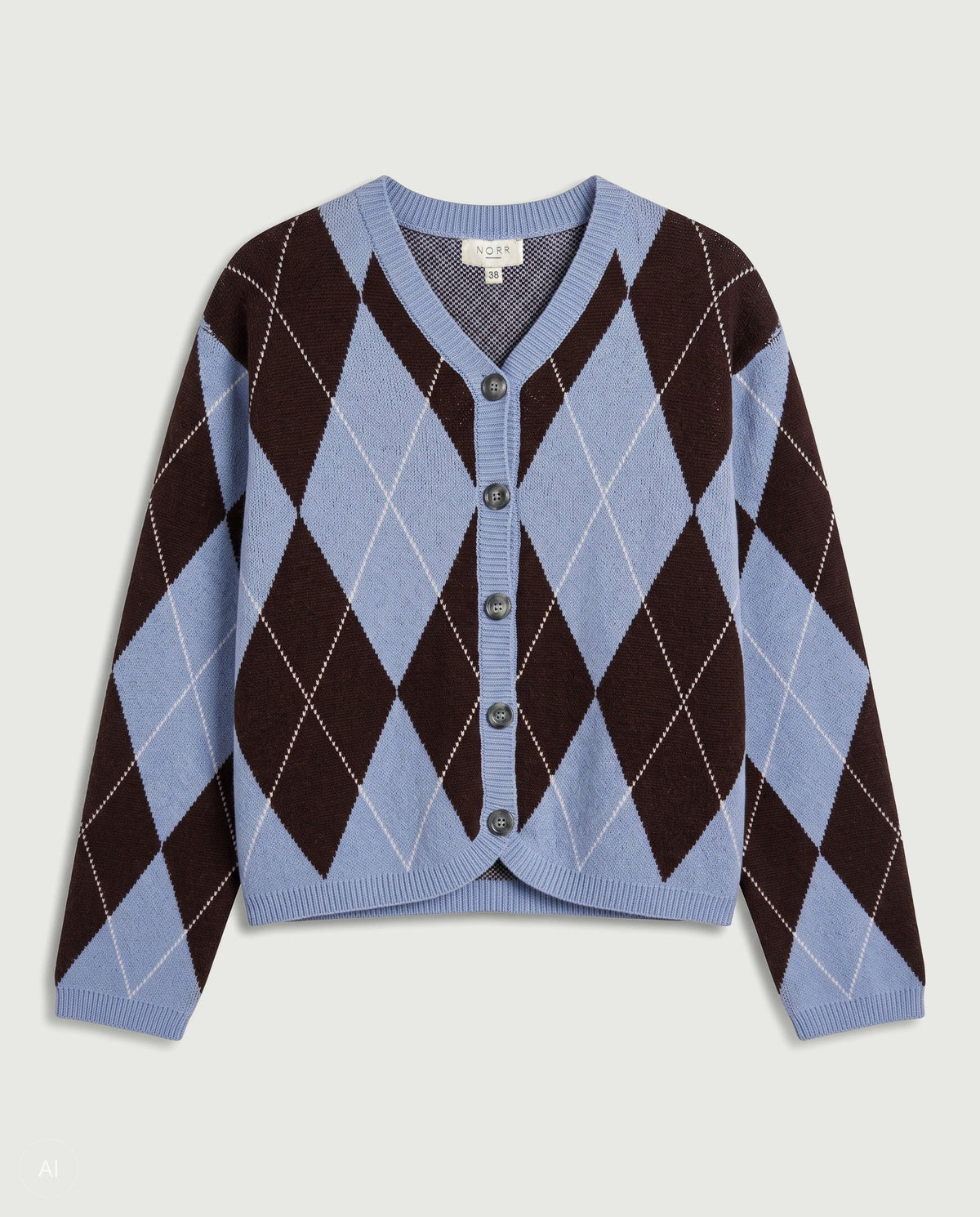 NORR Tea knit cardigan Strik Purple blue
