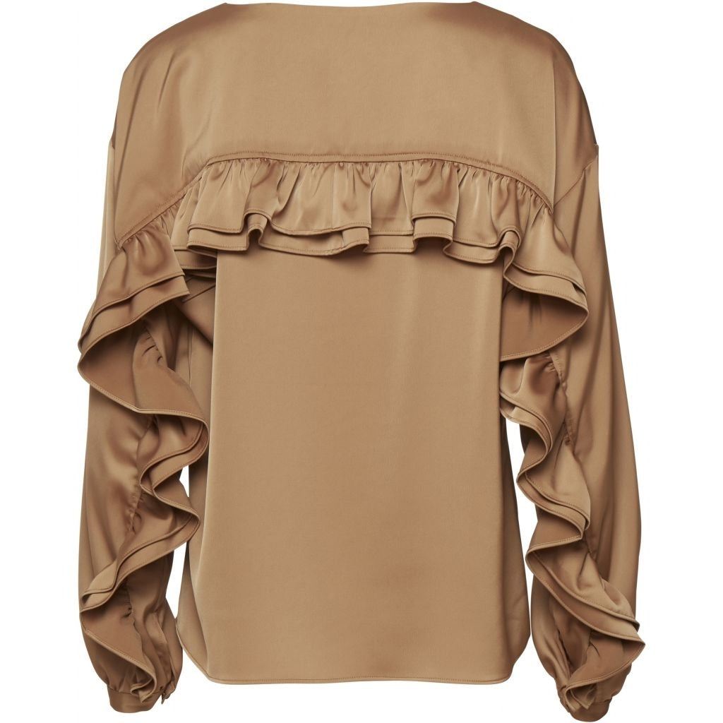 NORR Tracy LS ruffel top Toppe