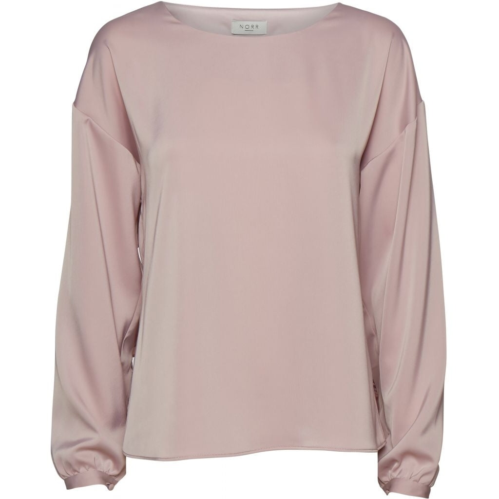 NORR Tracy LS ruffel top Toppe Rose