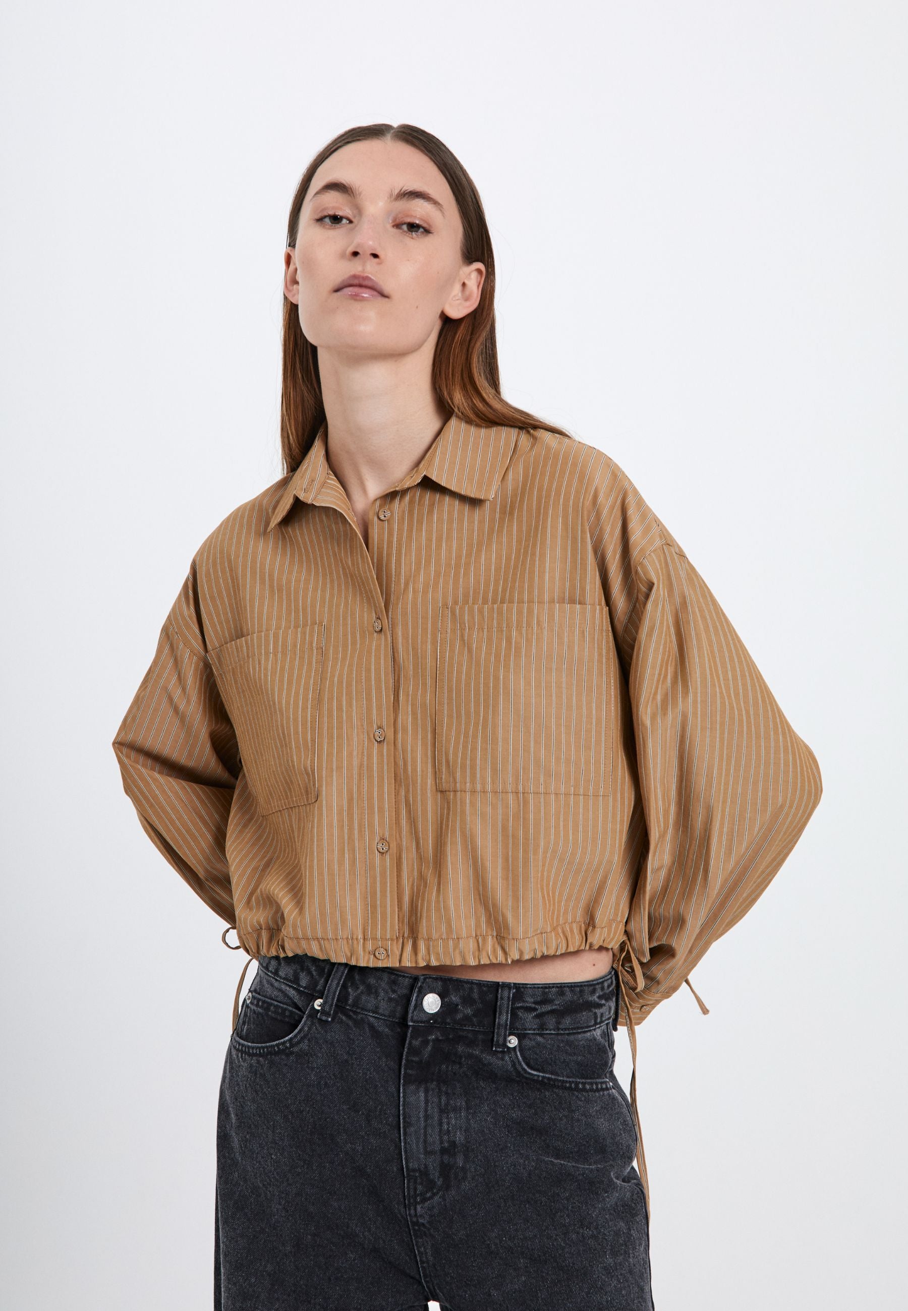 NORR Travis shirt Shirts Khaki stripe