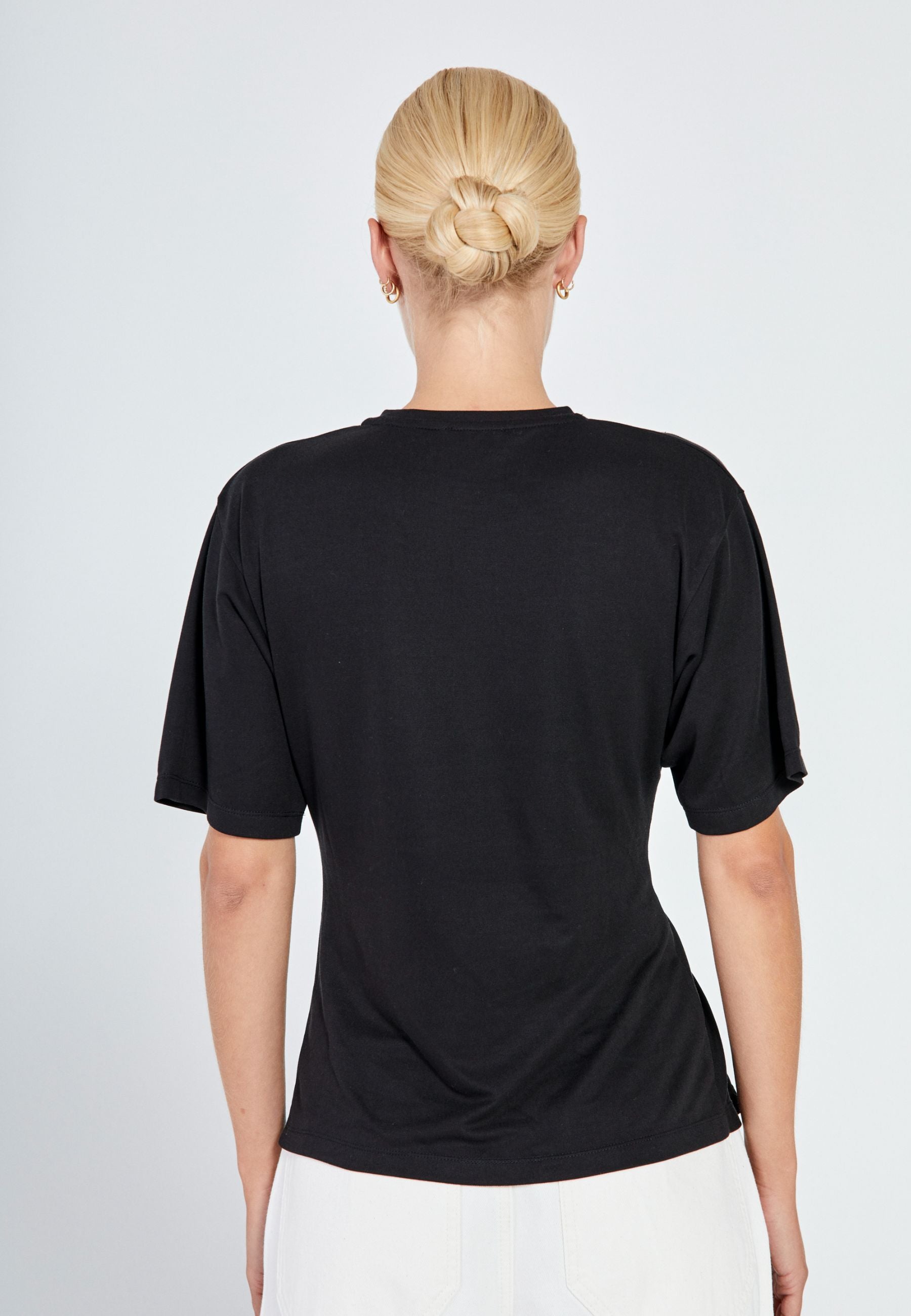 NORR Ulas detail tee T-shirts Black