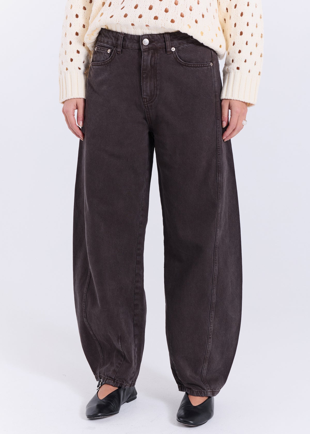 Kenzie barrel jeans - Brown washed