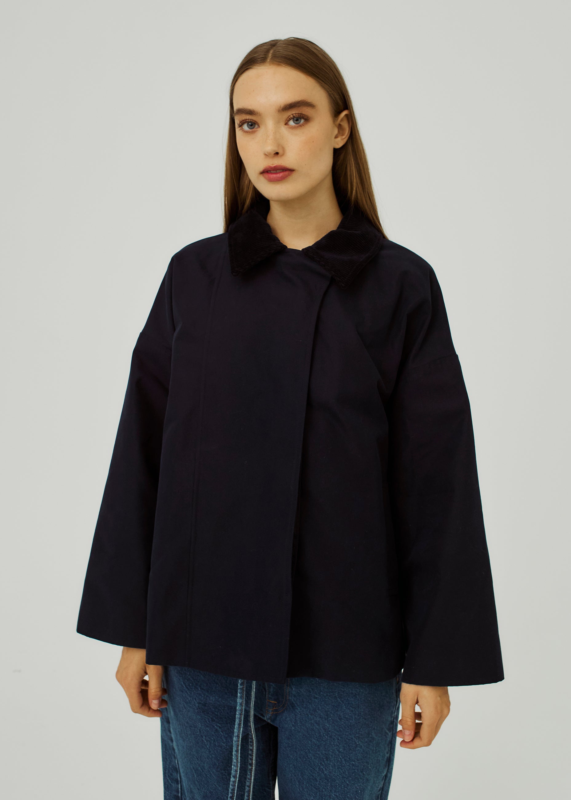 NORR Vana short trench Jackets Dark navy