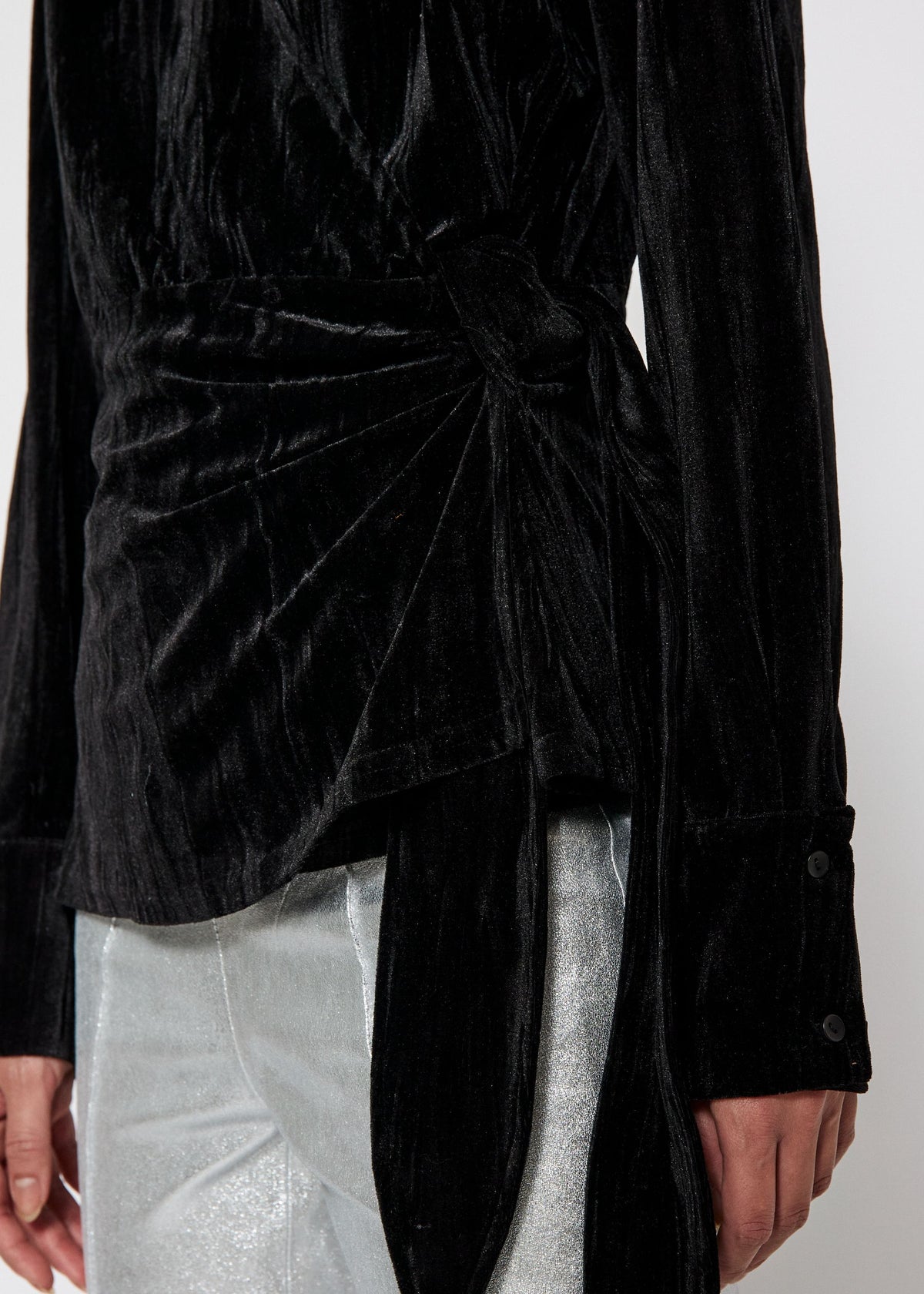 NORR Velvetta wrap top Toppe Black
