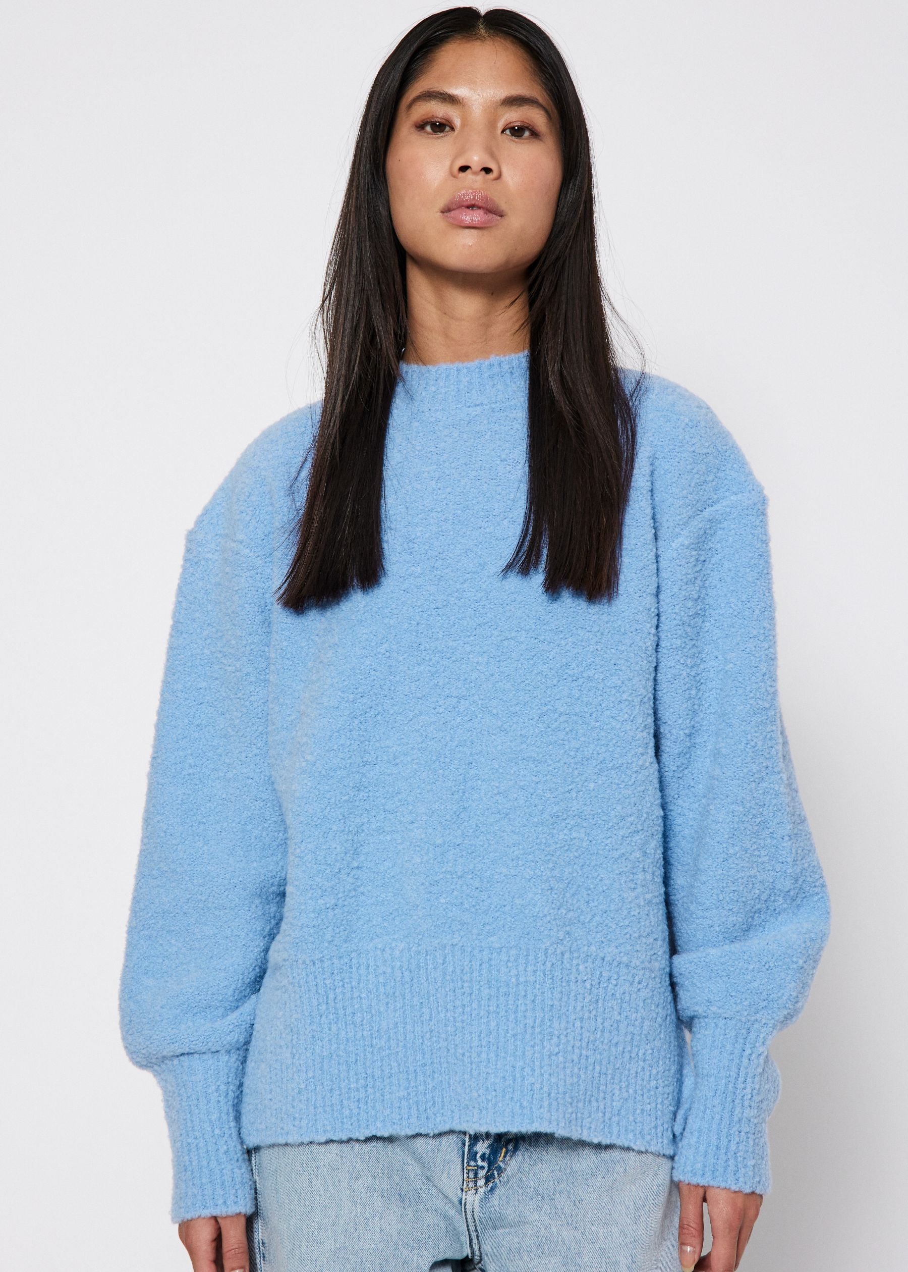 NORR Vica knit top Knits Light blue