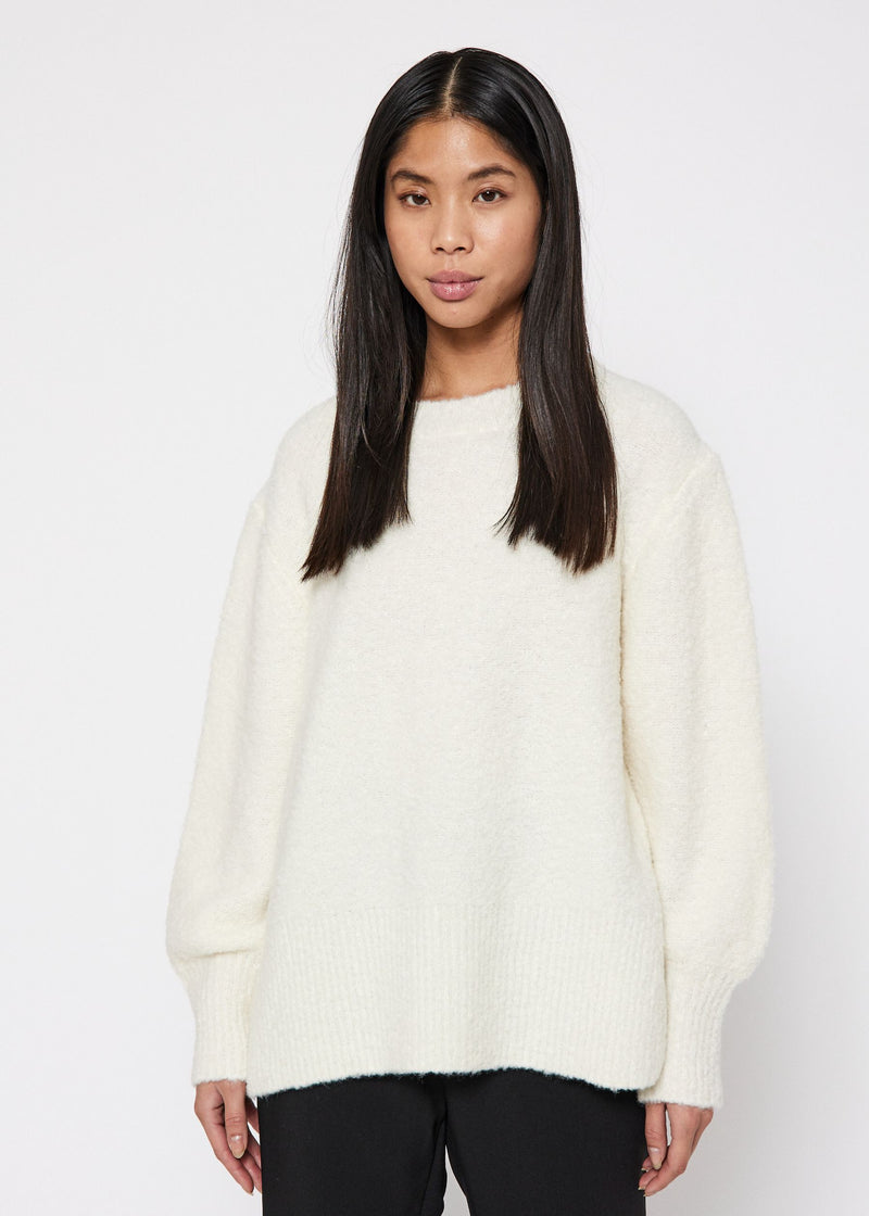 NORR Vica knit top Knits Off-white