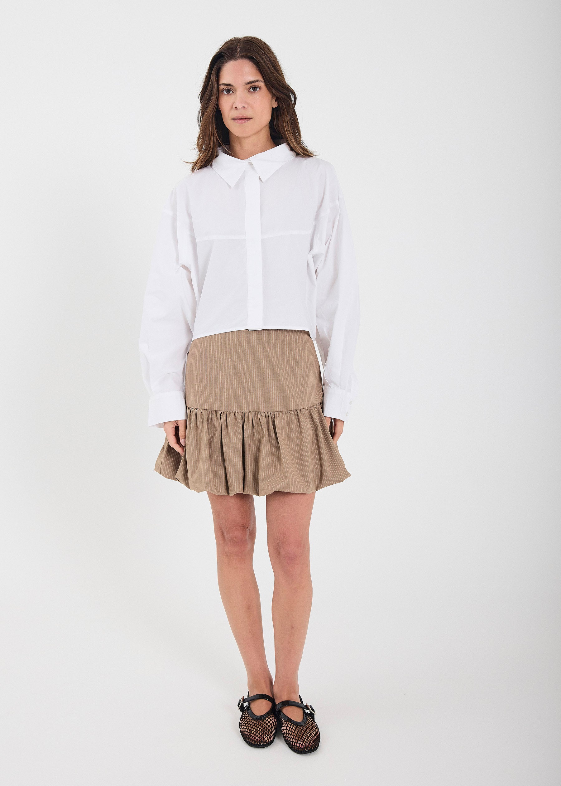 NORR Willow skirt Nederdele Sand stripe
