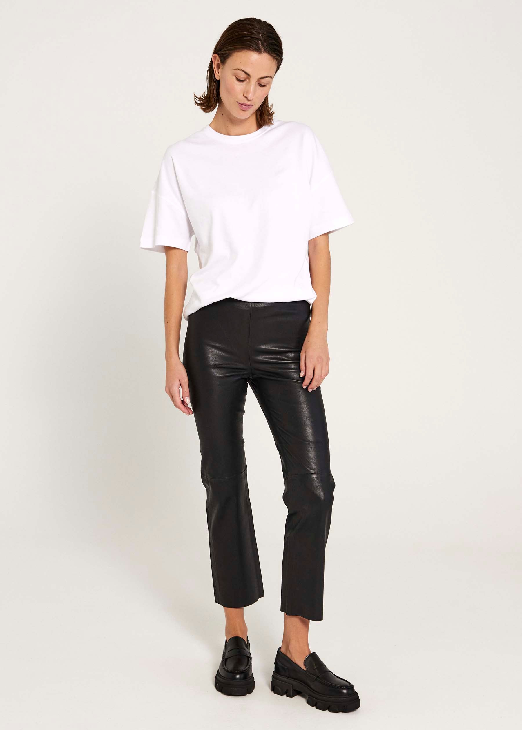 NORR Celia stretch leather pants Pants Black